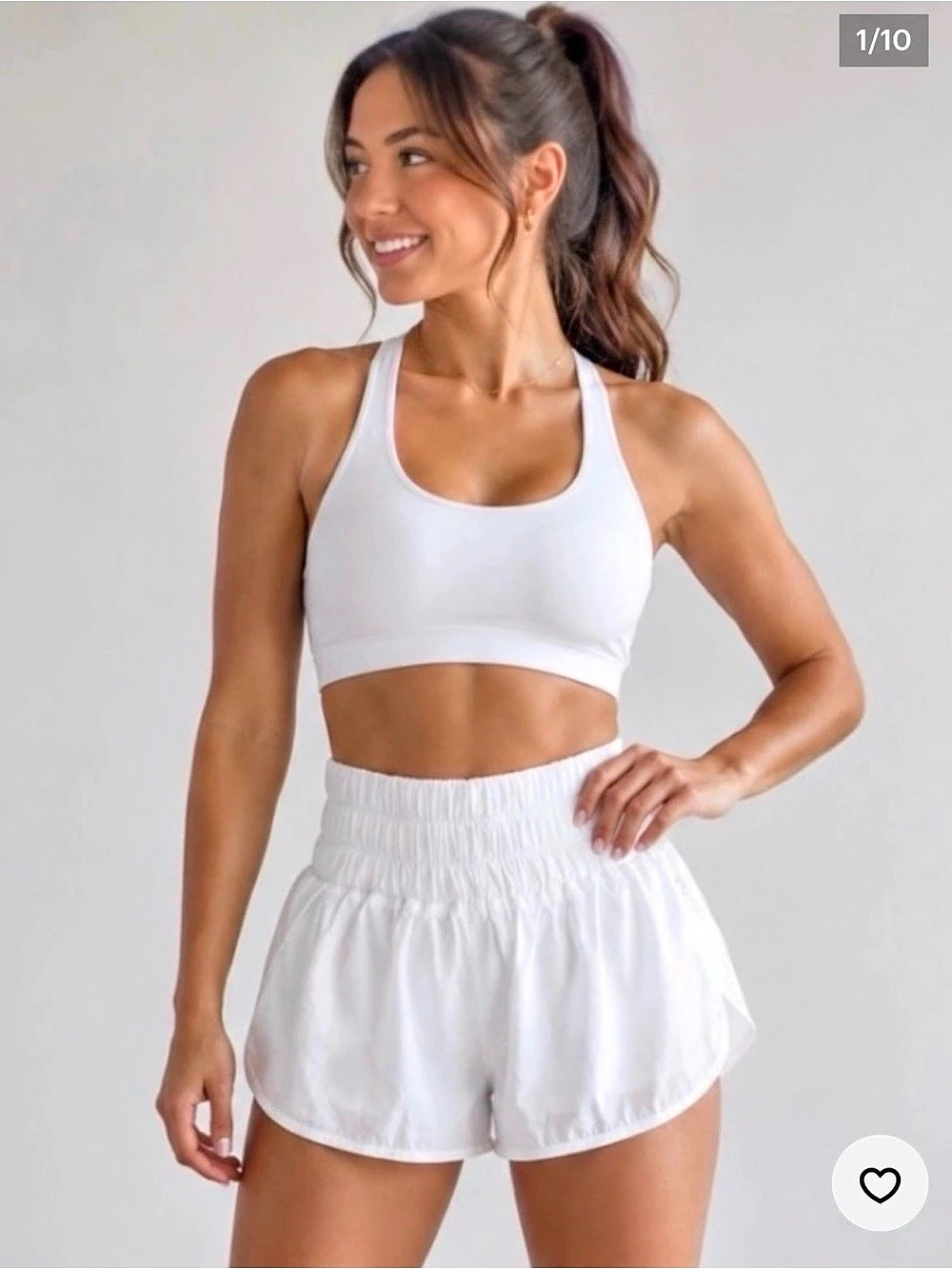 Free Movement White Athletic Shorts Size Medium
